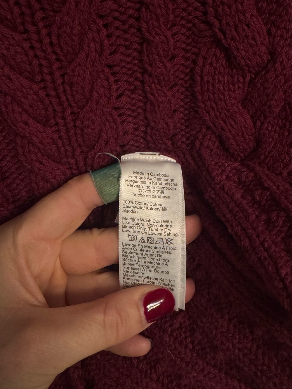 J.Crew Cotton Women's Cable Knit Crewneck Sweater - Mulberry - Picture 5 of 6